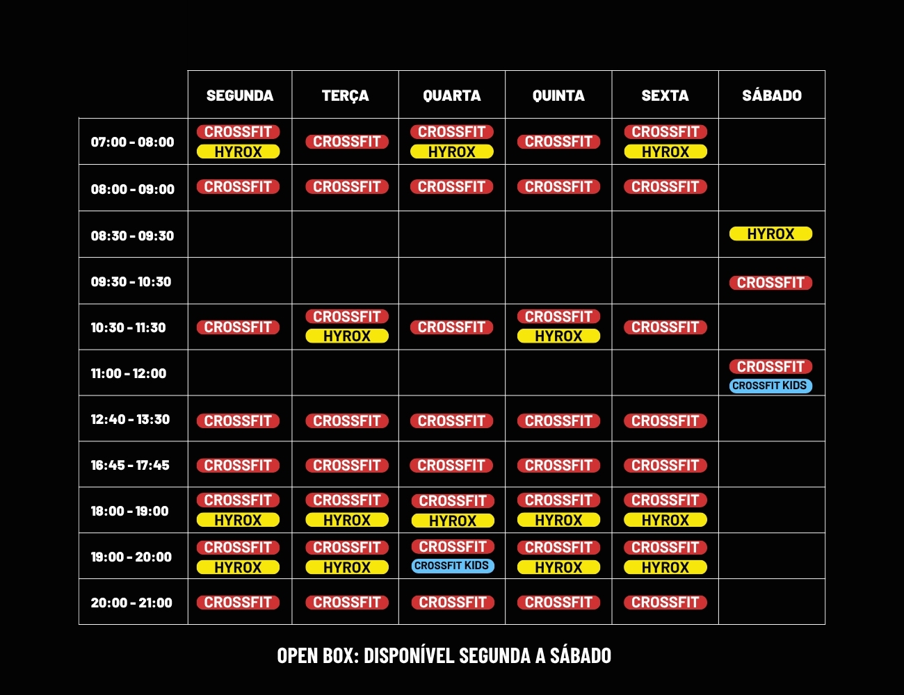 horarios Warriors base crossfit porto hyrox